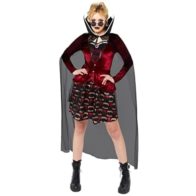 Image of amscan 9917912 Adults Midnight Vampiress Lady Fancy Dress Gothic Halloween Costume Ladies Women