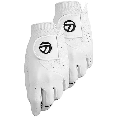 Image of TaylorMade Men&#039;s Stratus Tech Golf Glove (2 Pack), White, Small