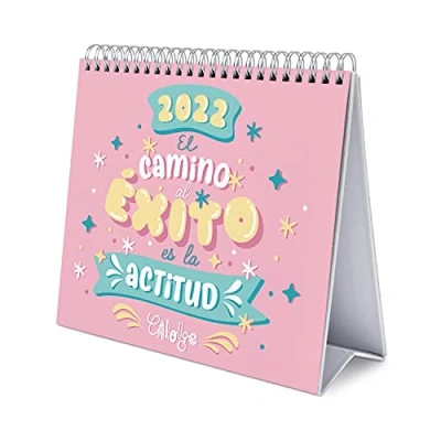 Image of Grupo Erik Official Carouge Calendar 2022 Desktop Desk 12 Month Planner, Pink, CS22016