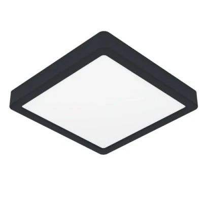 Image of Eglo Connect.z Smart Home LED Bathroom Ceiling Light Fueva 6 Z, ZigBee, app and Alexa Voice Control, Warm White Cold White, RGB, dimmable lamp, Black, IP44, 22x22 cm