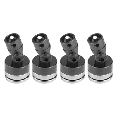 Image of 4Pcs Body Post Mount, Aluminum Magnetic Stealth Invisible Mount for SCX10 4WD 1:10 RC Car(Black)