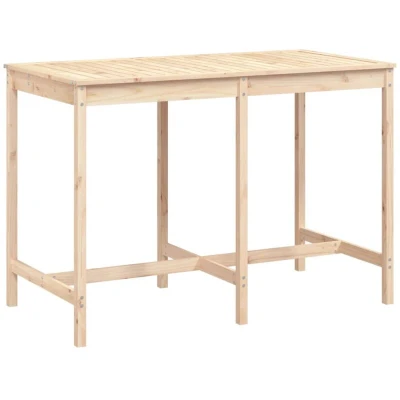 Image of vidaXL Garden Table 159.5x82.5x110 cm Solid Wood Pine