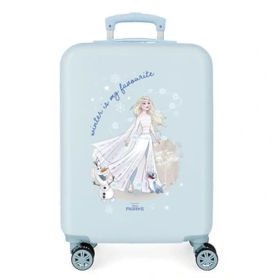 Image of Disney Frozen Adventure Of My Mind Cabin Suitcase Blue 34 x 55 20 cm Rigid ABS Side Combination Closure 32L 2.7 kg 4 Double Wheels Hand Luggage