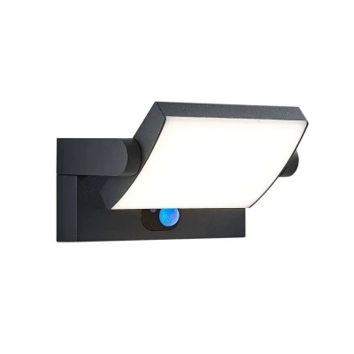 Image of Lindby LED outdoor wall lamp Sherin, anthracite, sensor