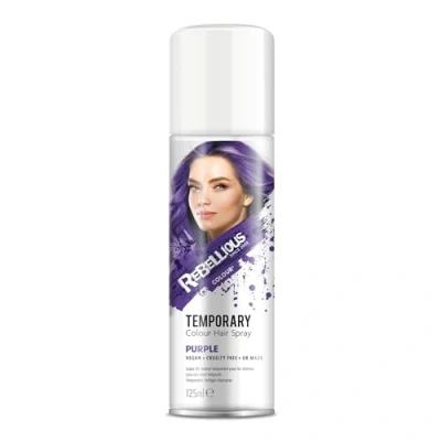 Image of hair colour spray 125ml temporary made in UK ultimate coloured wash out kids &amp; adults (Purple)