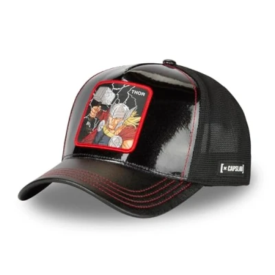 Image of Capslab Thor Marvel Black Trucker Cap