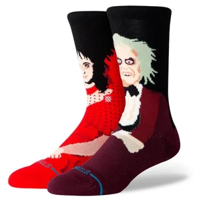 Image of Stance Dearly Beloved Crew Socks Beetlejuice Film Movie Lydia Betelgeuse Calf Medium