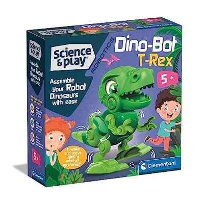 Image of Clementoni Science &amp; Play Dino Bot T Rex Building Set: Educational Dinosaur Toy Robot for Kids (8+ Years)