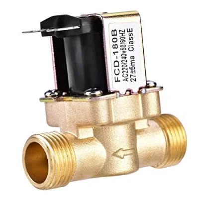 Image of Nikou Solenoid Valve, 1/2&quot; AC 220V Normally Closed Brass Electric Solenoid, Magnetic Valve Water Pressure Regulating for Control