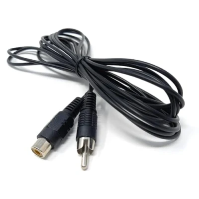 Image of DRUT 2m RCA to Socket Mono Single Phono Extension Cable HI FI/TV Audio Video Lead Cord (6.5ft, Black)