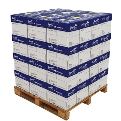 Image of Right Pack A4 Paper Office 80 GSM Printer Copy Ream Multipurpose Laser Mono 210x297mm White 40 Boxes 1 Pallet