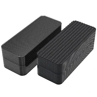 Image of 20Pcs 10 Pairs Double Sided Sticky Pads,Sticky Pads Heavy Duty,Strong Tape Duty,Hook and Loop Strip Tape,Self Adhesive Tape(3x10cm, Black)
