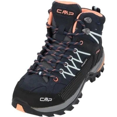 Image of CMP Women&#039;s Rigel Mid High Rise Hiking Shoes, Blue B Giada Peach 92ad, 3 UK