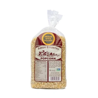 Image of Amish Country Popcorn 2 Lb Medium White Old Fashioned, Non GMO and Gluten Free (2lb Bags)