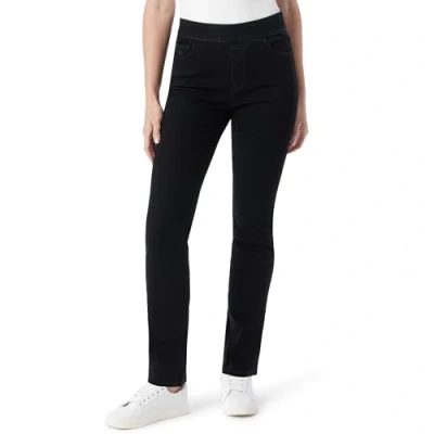 Image of Gloria Vanderbilt Women&#039;s Amanda Pull on High Rise Jean, Black Rinse