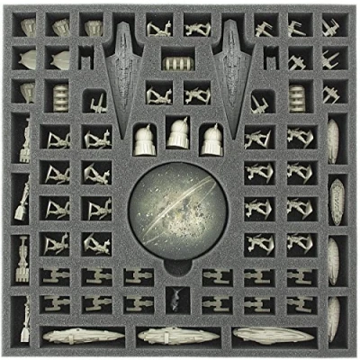 Image of AF030RE01 30 mm foam tray compatible with Star Wars Rebellion board game box 67 slots
