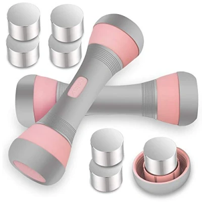 Image of Vazillio Dumbbells Set, Adjustable Weights Dumbbell Set for Men, Women, Fitness, with Non Slip Rubber Hand