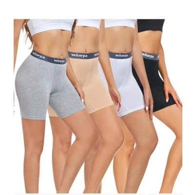 Image of wirarpa Women&#039;s Modal Boxer Briefs Anti Chafing Shorts Ultra Soft Boyshorts for Under Dress 4 Pack Multicolor Size 3XL