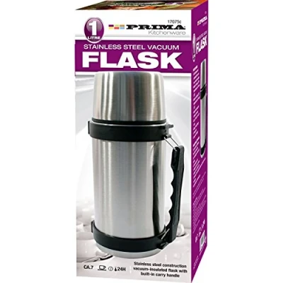 Image of PRIMA 1 Litre Stainless Steel Flask with Carry Handle