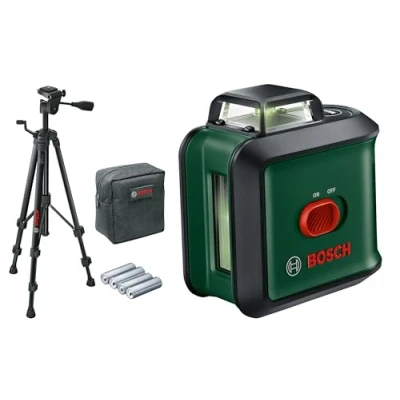 Image of Bosch cross line laser UniversalLevel 360 with premium tripod (vertical + horizontal lines incl. for alignment throughout the entire room)
