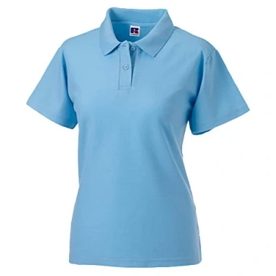 Image of Jerzees Colours Ladies 65/35 Hard Wearing Pique Short Sleeve Polo Shirt (XS) (Sky Blue)