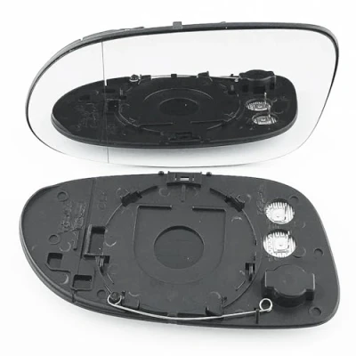 Image of Clip on Heated Base Wide angle Wing Mirror Glass fits Mercedes CLK 2002 to 2008 Left Passenger Side