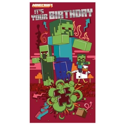 Image of minecraft, generic, birthday card