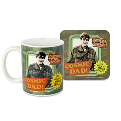 Image of Only Fools and Horses Cosmic DAD Official Mug Coaster Gift Box Set Idea