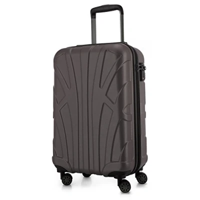 Image of Suitline Hand Luggage, Cabin Trolley, Hardshell Suitcase, 100% ABS, 55 cm, 34 liters, Titan