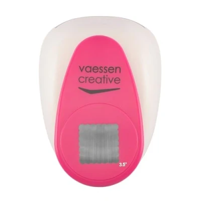 Image of Vaessen Creative Craft Paper Punch Scalloped Square 6,6 x cm Circle Cutter for Crafting and Card Making