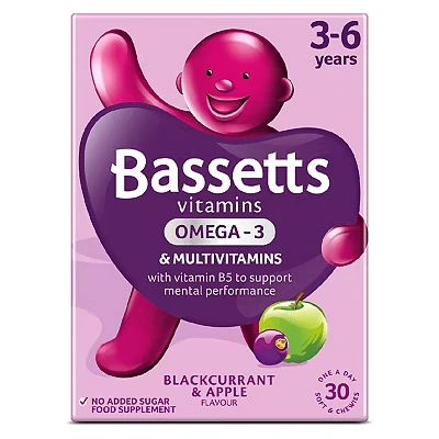 Image of Bassetts Vitamins 3 6 Years Blackcurrant and Apple Flavour Multivitamins 30 Gummies