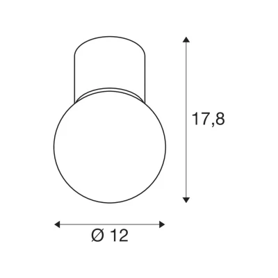 Image of SLV Varyt bathroom ceiling lamp, chrome, aluminium, Ø 12 cm