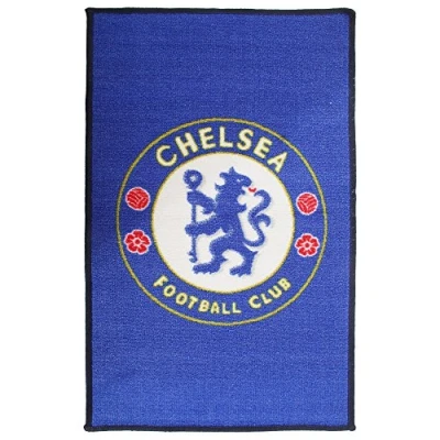 Image of Chelsea FC Official Printed Football Crest Rug (One Size) (Blue)