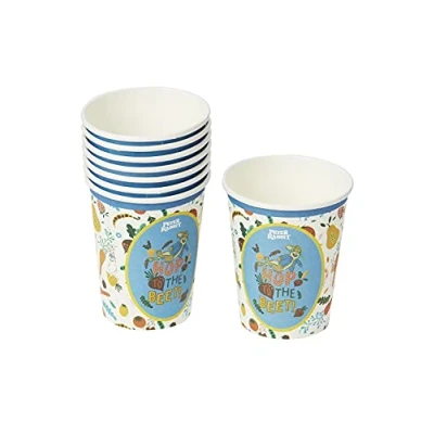 Image of Smiffys Peter Rabbit Movie Tableware Party Cups x8 9oz, Officially Licensed Rabbt Fancy Dress, Child Dress Up Goods