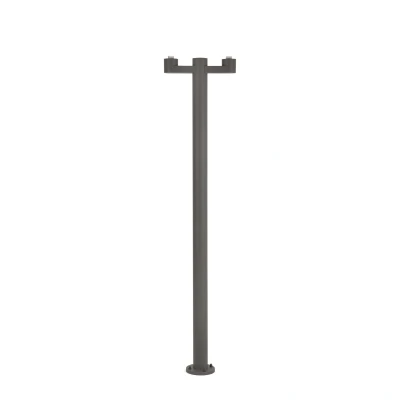 Image of Structure 2 Light Outdoor Lamp Post Dark Grey Base Only IP44, E27
