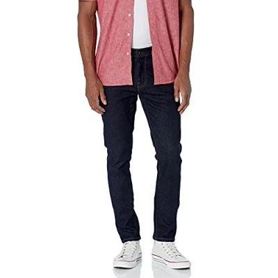 Image of Amazon Essentials Men&#039;s Skinny Fit Comfort Stretch Jean (Previously Goodthreads), Dark Denim, 30W / 32L