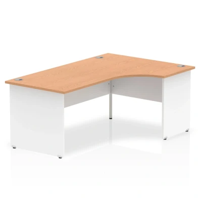 Image of Impulse Panel End 1800 Right Hand Crescent Desk Oak Top TT000047