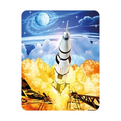 Image of 3D LiveLife Magnet Apollo from Deluxebase. Lenticular Space Fridge Magnet. Magnetic decor for kids and adults with artwork licensed renowned artist, Michael Searle