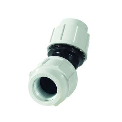 Image of Plasson Mechanical Compression (Line 7 Grey) 45 Degree Elbow 32mm 070600032