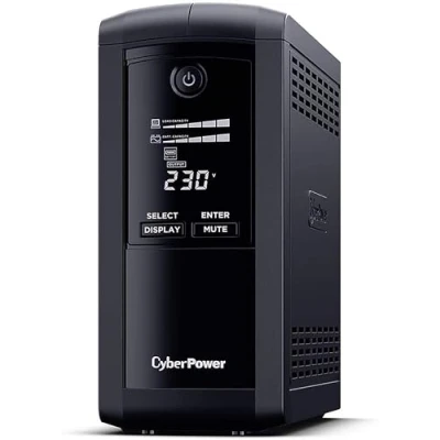 Image of Cyberpower VP1000EILCD Value PRO 1000va/550w Tower LCD UPS, 6xIEC Outlets and AVR, Black