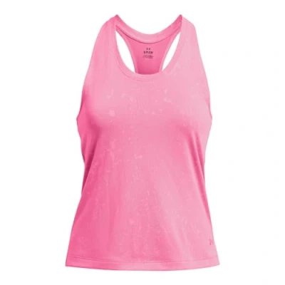 Image of Under Armour Launch Splatter Singlet Top, Women&#039;s, Size: XS, Fluo pink/reflective