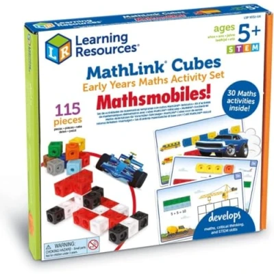 Image of Learning Resources MathLink Cubes Early Maths Activity Set : Mathsmobiles, Ages 5+