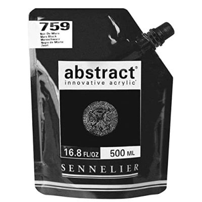 Image of Sennelier Paint Abstract SENNE Mars Black, 496.8 ml (Pack of 1)