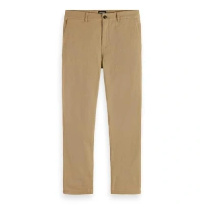 Image of Scotch &amp; Soda Men&#039;s Core Drift Cotton Blend Twill Chino Pants, Sand 0137, 33 W/32 L