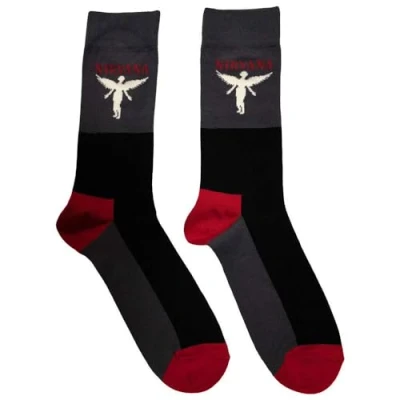 Image of Rock Off officially licensed products Nirvana In Utero Band Logo Ankle Socks UK Size 7 11