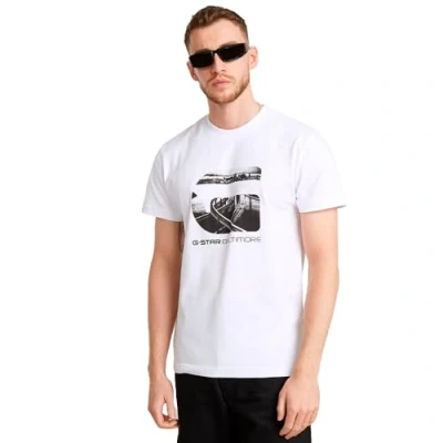 Image of G STAR RAW Men&#039;s Baltimore R T Shirt, White (White D25679 c336 110), S