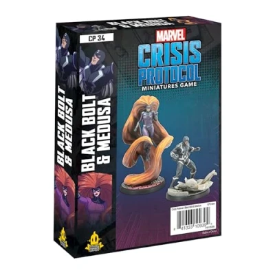 Image of Atomic Mass Games Marvel Crisis Protocol: Character Pack: Black Bolt and Medusa Miniature Game