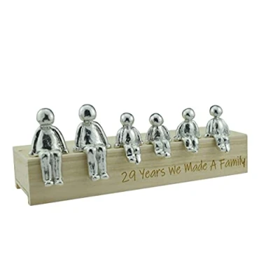 Image of 29th Anniversary Idea 29 Years We Made A Family Metal Ornament Choose Your Combination Box &amp; Woodgrain May Vary(4 Children)