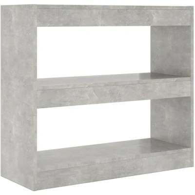 Image of vidaXL Book Cabinet/Room Divider Concrete Grey 80x30x72 cm