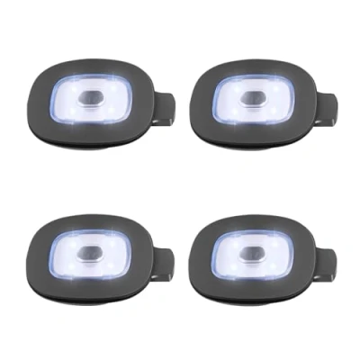 Image of Lizien USB Rechargeable Light for LED Knit Beanie Hat, 4 Pieces, Strong Medium and Weak Mode Hat Lights